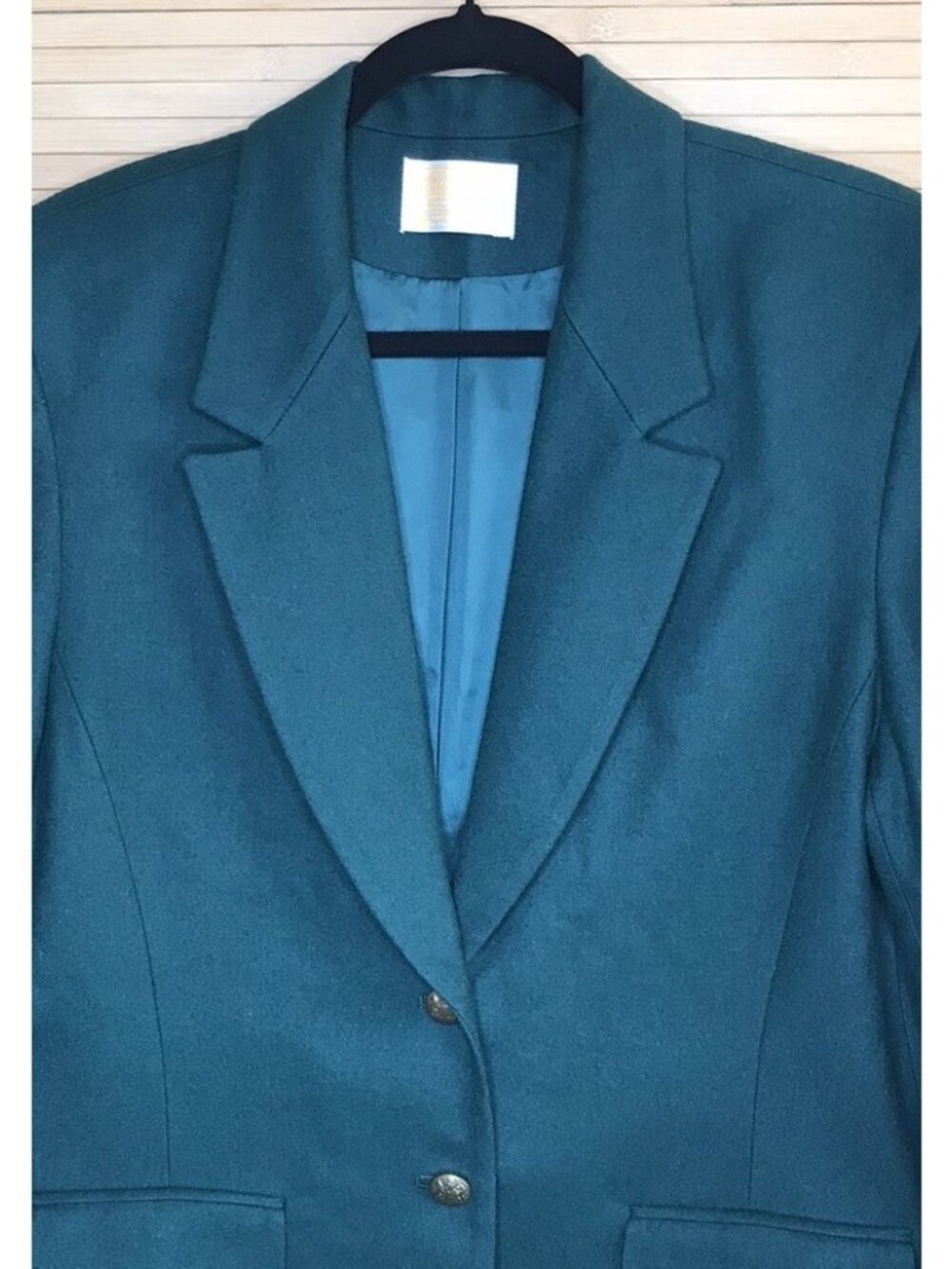 PENDELTON Blazer Jacket Womens Sz 14 Forest Green 100% Virgin Wool Made In USA - Picture 3 of 7